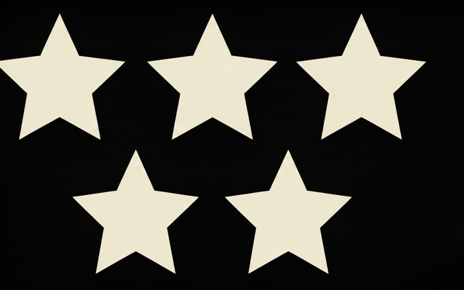 Five white stars